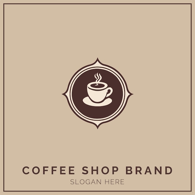 Coffee Shop Logo Concept for Company and Branding