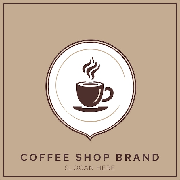 Vector coffee shop logo concept for company and branding