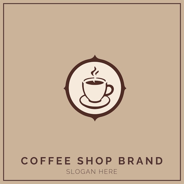 Vector coffee shop logo concept for company and branding