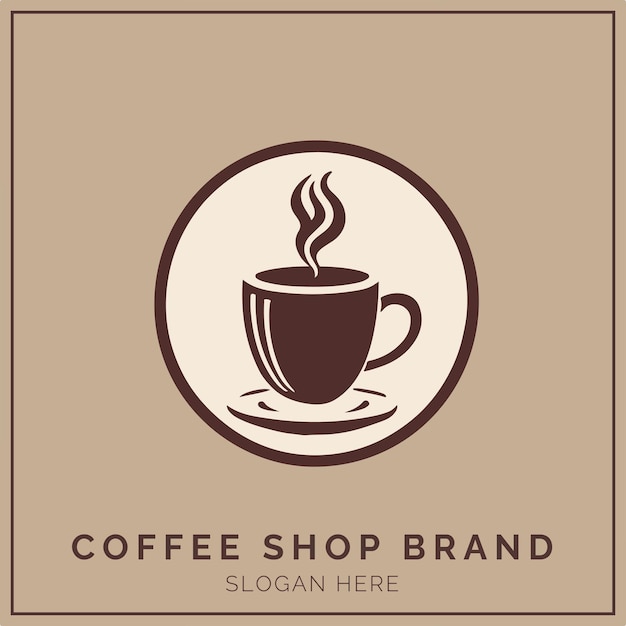 Coffee Shop Logo Concept for Company and Branding