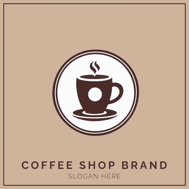 Vector coffee shop logo concept for company and branding