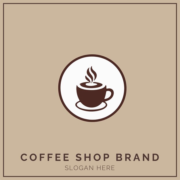 Coffee Shop Logo Concept for Company and Branding