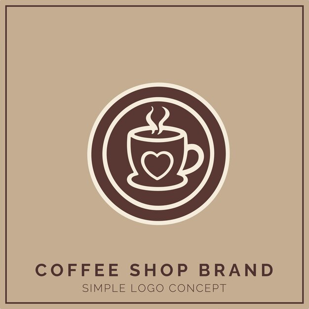 Концепция логотипа кофейни для компании и брендинга