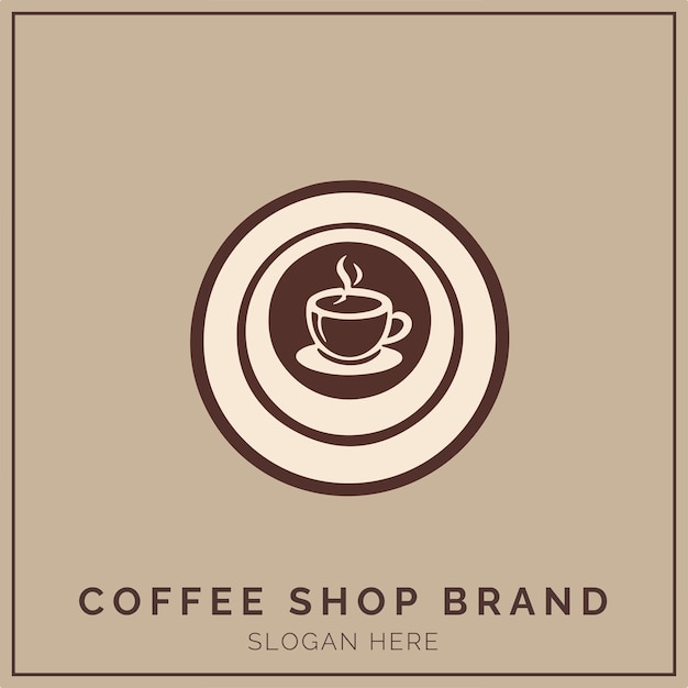 Coffee Shop Logo Concept for Company and Branding