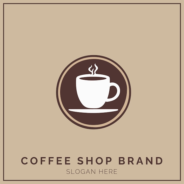 Vector coffee shop logo concept voor bedrijf en branding