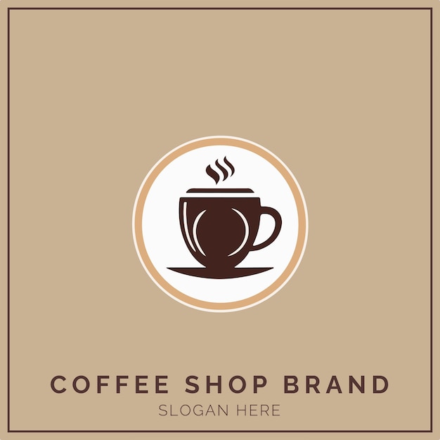 Coffee Shop Logo Concept voor bedrijf en branding