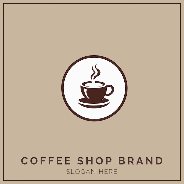 Coffee Shop Logo Concept voor bedrijf en branding