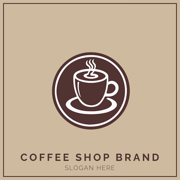 Coffee Shop Logo Concept voor bedrijf en branding