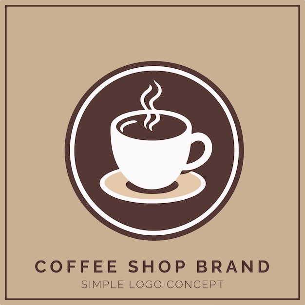 Vector coffee shop logo concept voor bedrijf en branding