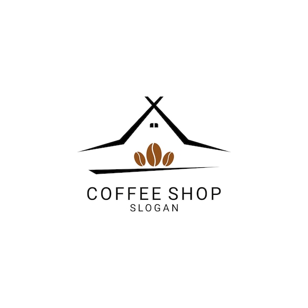 Modello dell'icona del design del logo della caffetteria