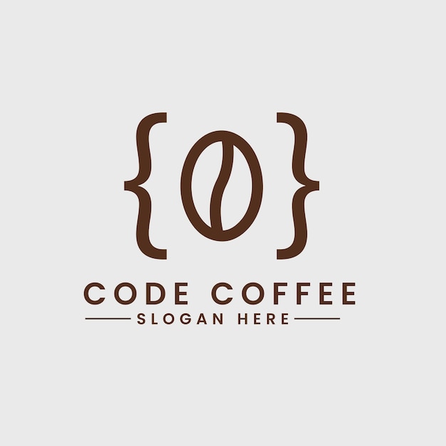 Modello di progettazione del logo della caffetteria