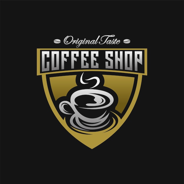 Coffee shop logo design template