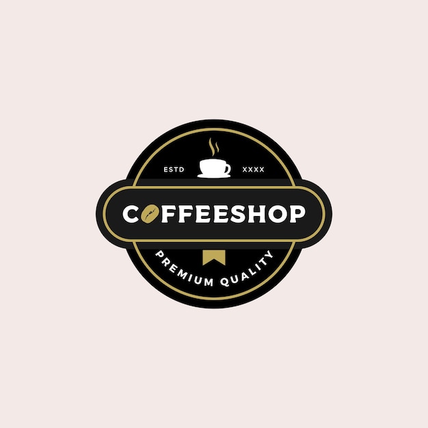 Coffee shop logo design vector illustration