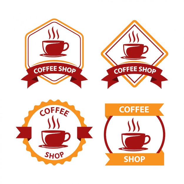 Coffee shop logo design vector