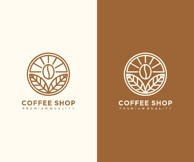 Premium Vector | Coffee shop logo design