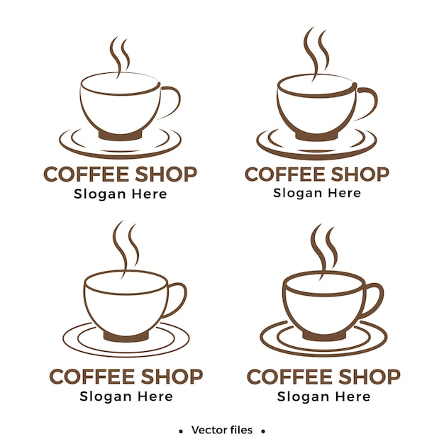 Vector coffee shop logo designs