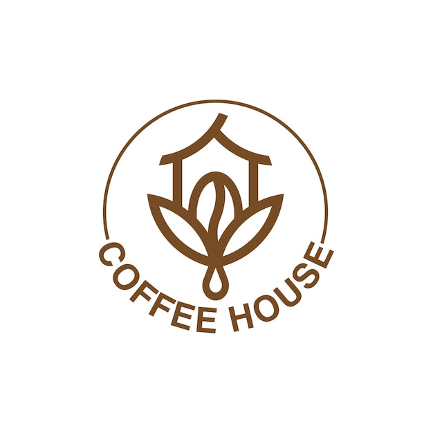 Coffee shop logo food business template for branding design