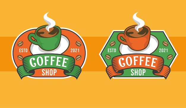 Coffee shop logo modern classic