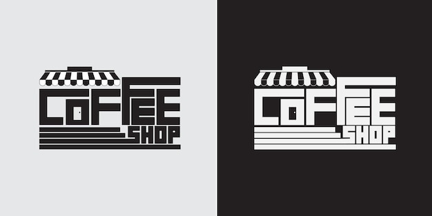 Vector coffee shop logo template design