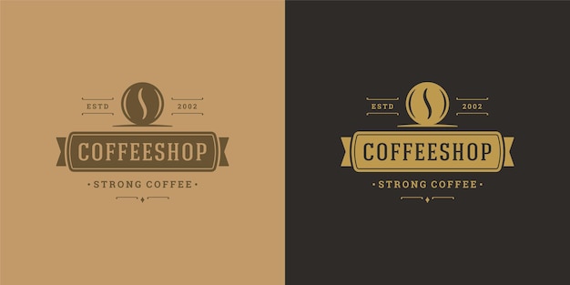 Coffee shop logo template illustration