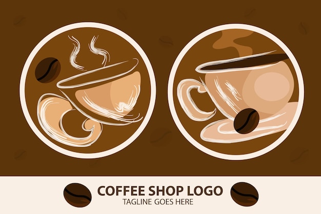 Coffee shop logo template vector design