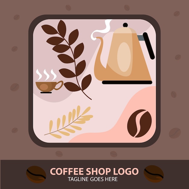 Coffee shop logo template vector design