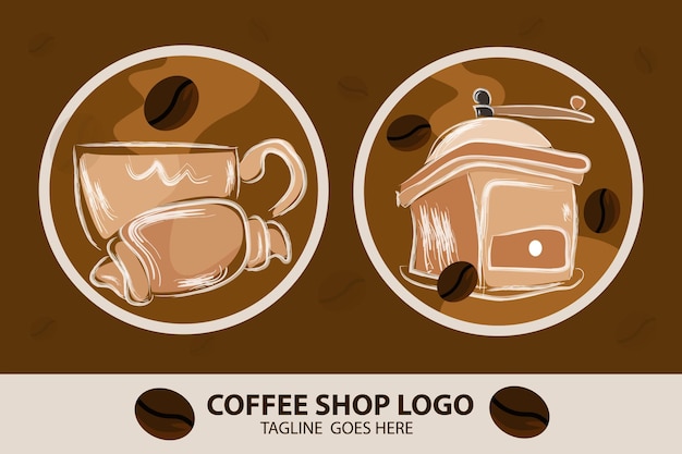 Coffee shop logo template vector design