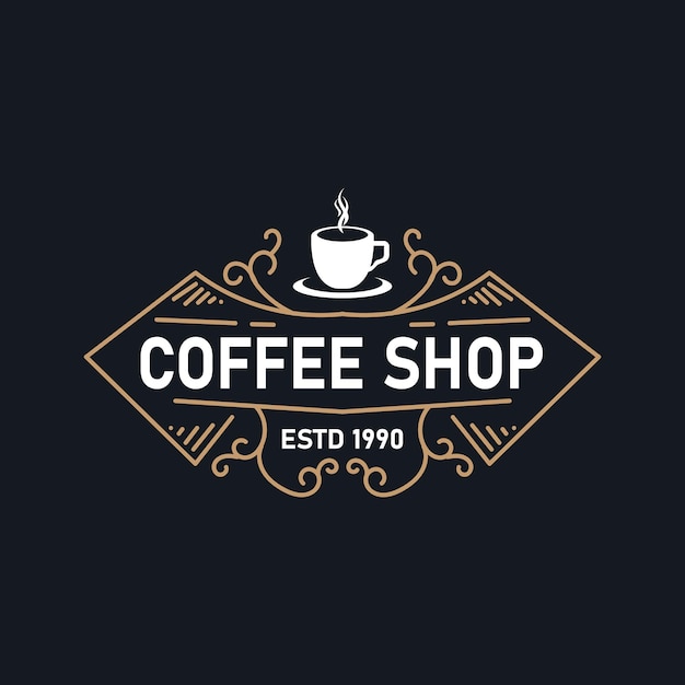 Coffee shop logo template vector illustration Coffee shop logotype