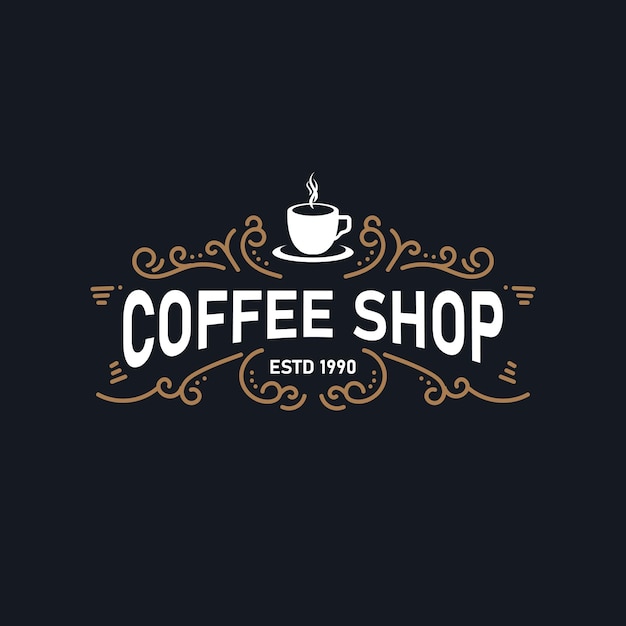 Coffee shop logo template vector illustration Coffee shop logotype