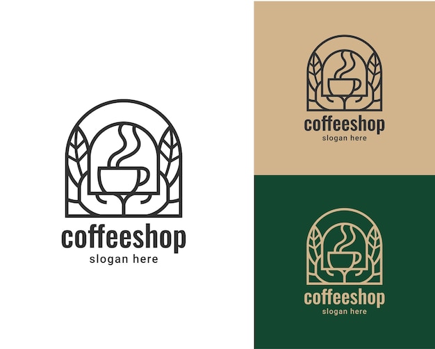 coffee shop logo with window