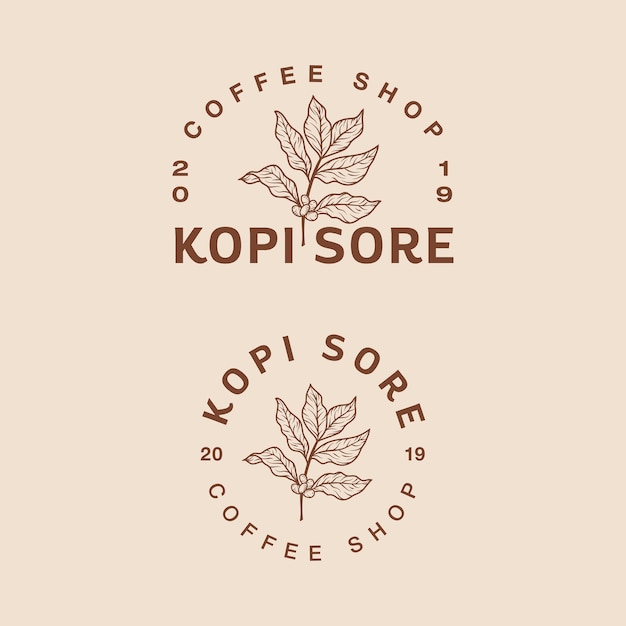 Coffee shop logo design moderno