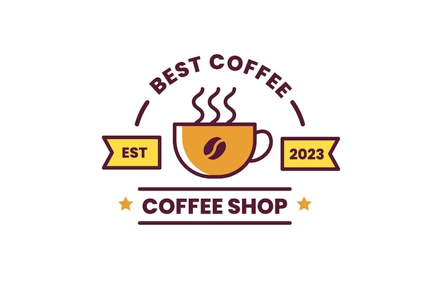 Vector coffee shop modern minimalist logo vector illustration