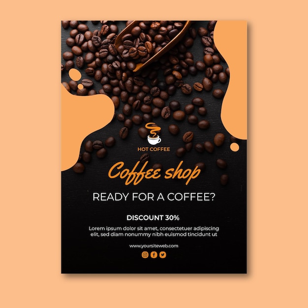 Vector coffee shop poster concept