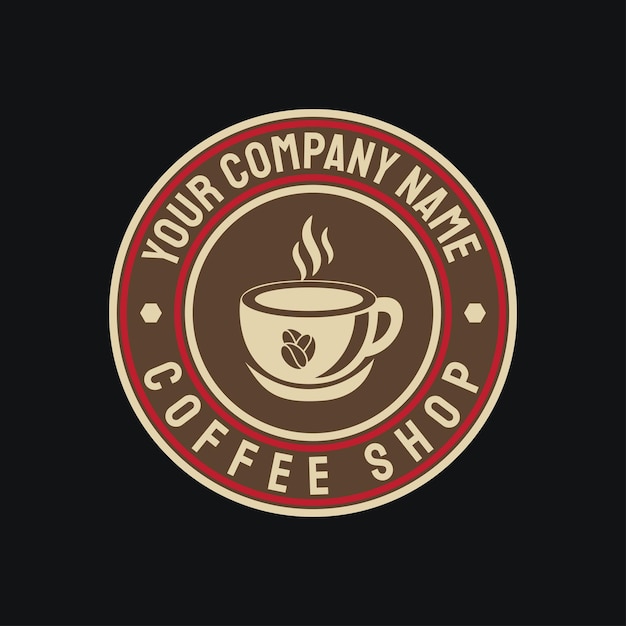 コーヒーショップレストランキッチンホテルカフェビンテージスタイルのロゴデザイン