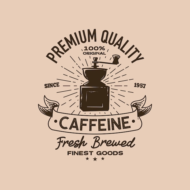 Modello di logo retrò caffetteria