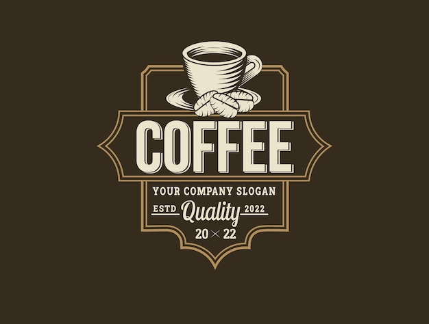 Coffee shop retro vintage logo