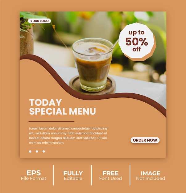 Coffee Shop Social Media Promo Template