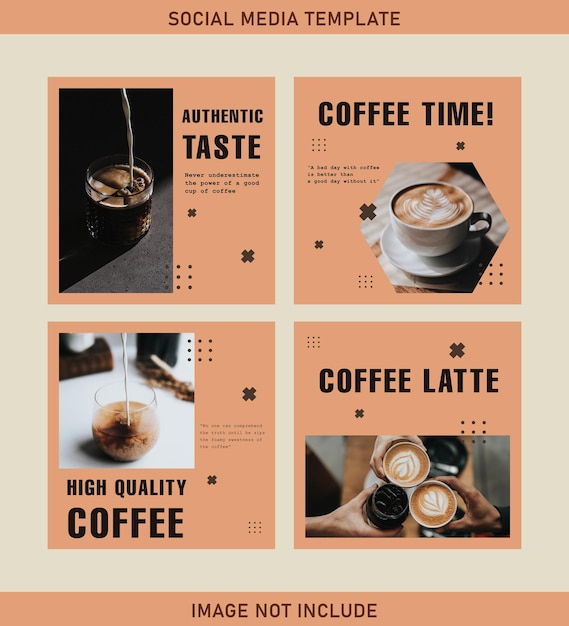 Coffee shop social media templates