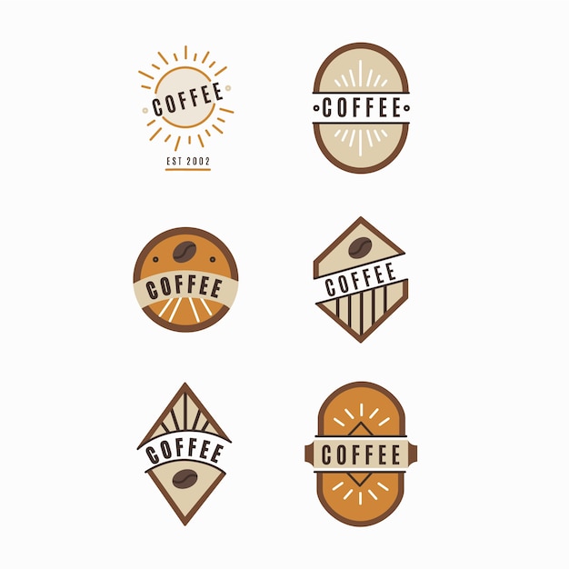 Collezione di logo vintage caffetteria