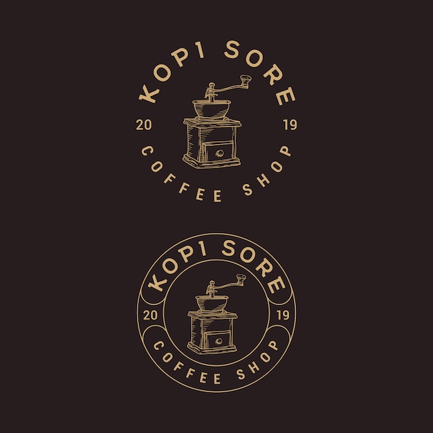 Coffee shop vintage logo design