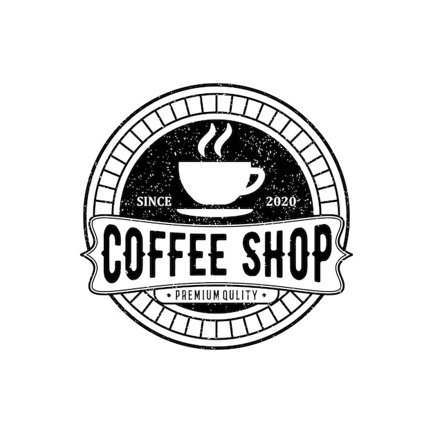 Coffee shop vintage logo  template