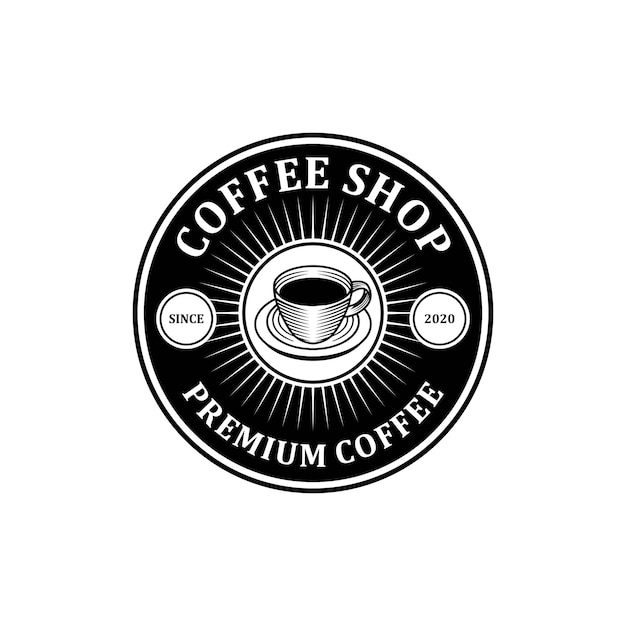 coffee shop vintage logo  template