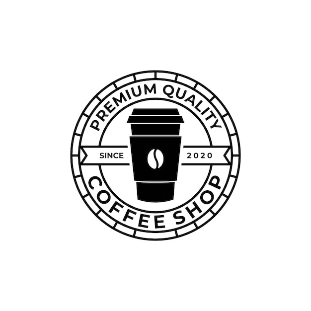 Vector coffee shop vintage logo  template