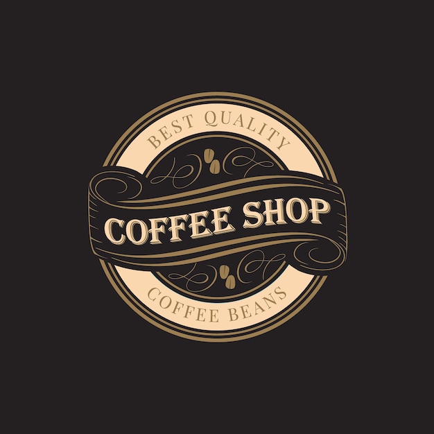 Кофейня винтажный логотип