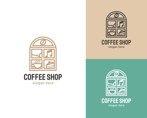 Coffee shop window logo