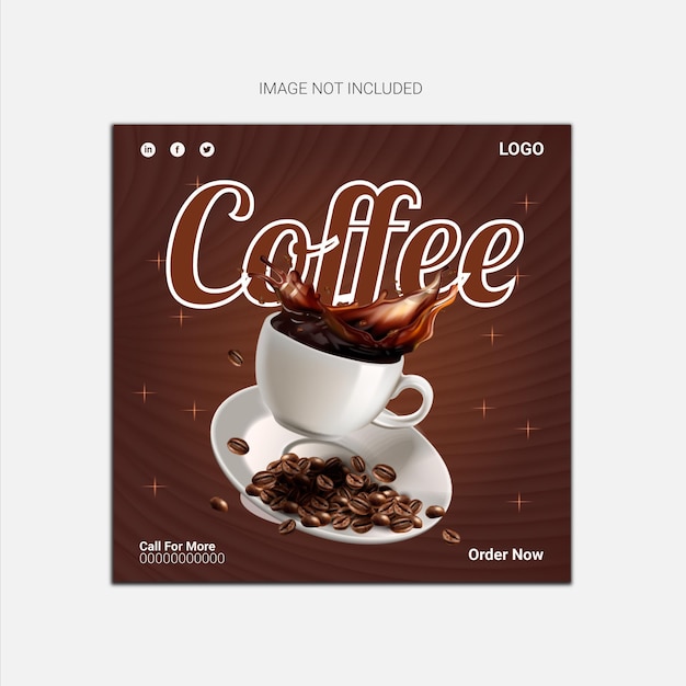 Coffee social media post design