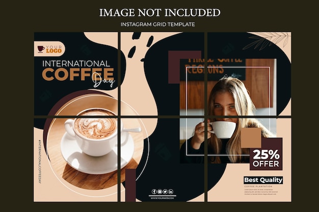 Coffee social media post template