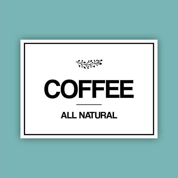 Вектор наклейка с наклейкой coffee, наклейка с наклейкой для кухонных ингредиентов