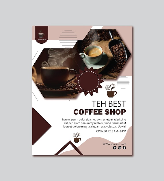 Coffee store poster template