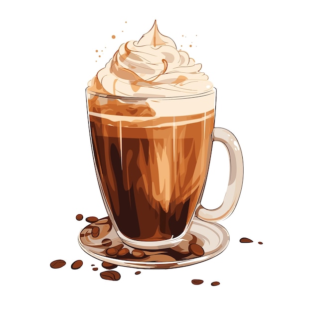 Coffee Sublimation Vector Illustration